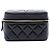 Étui à bijoux Chanel Black CC Quilted Lambskin Zip Around