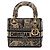 Dior Beige Mini Embroidered Canvas Plan de Paris Lady D Lite