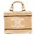 Céline Celine Beige Small Canvas Triomphe Stripe Cabas Thais Satchel