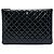 Clutch Chanel Black Large Quilted Patent O Case