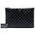 Clutch Chanel Black Large Quilted Patent O Case - vista 6