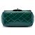 Chanel Green Mini Square Classic Patent Single Flap - vista 3