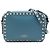 Borsa Camera Rockstud in pelle blu Valentino
