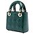 Dior Green Mini Patent Cannage Lady Dior - vista 2