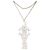 Collana a doppia catena Chanel Silver CC in ottone e strass con pendente Love - vista 5