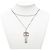 Collana a doppia catena Chanel Silver CC in ottone e strass con pendente Love - vista 6