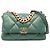 Chanel 19 Flap Large in pelle d'agnello verde