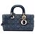 Dior Blue Medium Tweed Cannage Lady D Joy