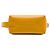 LOEWE Necessaire Puzzle Fold in pelle di vitello lucida gialla - vista 3
