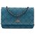 Chanel Blue Quilted Caviar Nubuck Reissue 2.55 Wallet On Chain