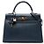 Hermès Blue Courchevel Kelly II Sellier 32