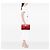 Bamboo Clutch Gucci Daily in vitello rosso e bambù - vista 6