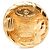 Orecchini a clip rotondi Chanel Gold CC placcati oro - vista 3