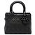 Dior Brown Medium Lambskin Cannage Lady Dior