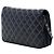Chanel Blue CC Quilted Lambskin Double Stitch Wallet On Chain - vista 2