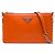 Prada Orange Saffiano Vernice Chain Crossbody