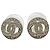 Pendientes de botón Chanel Coco Mark con cristales