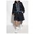 Giacca con cappuccio Dsquared2 in tweed e denim blu navy - vista 2