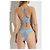 Diesel Bikini-Oberteil hellblau schimmernd - Ansicht 3