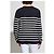 Dsquared2 Navy Blau Gestreifter Wollpullover mit Logo - Ansicht 4