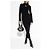 Diesel M-ZARY-B Schwarzes langes Rippstrickkleid - Ansicht 2
