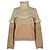 Fendi Color-Block Rollkragenpullover aus beiger Wolle