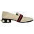 Mocassini Gucci Peyton con perle sintetiche in pelle bianca