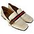 Mocassini Gucci Peyton con perle sintetiche in pelle bianca - vista 5