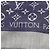 Sciarpa Louis Vuitton Monogram Denim in seta blu - vista 4