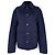 Ami Button-Down Jacket with Pockets in Navy Blue Wool