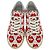 Céline Sneakers Celine Eye-Print in pelle bianca e rossa - vista 17