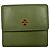 Chanel Tri-Fold Compact Wallet in Olive Leather