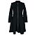 Mini abito a maniche lunghe con zip Maje in poliestere nero