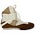Sneakers alte Chloé Kick in camoscio marrone e bianco