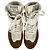Sneakers alte Chloé Kick in camoscio marrone e bianco - vista 10