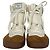 Sneakers alte Chloé Kick in camoscio marrone e bianco - vista 11