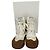 Sneakers alte Chloé Kick in camoscio marrone e bianco - vista 4