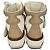 Sneakers alte Chloé Kick in camoscio marrone e bianco - vista 7