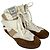 Sneakers alte Chloé Kick in camoscio marrone e bianco - vista 9