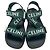 Céline Sandali con cinturino Celine Leo in tela verde - vista 2