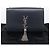 Autre Marque Saint Laurent Kate Chain Shoulder Bag Leather Navy Silver - vista 25