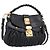 Miu Miu Gathered Hand Bag Leather 2way Black Gold