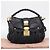 Miu Miu Gathered Hand Bag Leather 2way Black Gold - vista 12