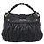 Miu Miu Gathered Hand Bag Leather 2way Black Gold - vista 2