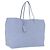 FENDI Celeria Tote Bag Leder Hellblau Silber 8BH088