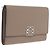 LOEWE Bifold Wallet Leather Beige Silver