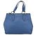 Miu Miu Tote Bag Leather Blue Gold - vista 13