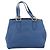Miu Miu Tote Bag Leather Blue Gold - vista 2