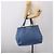 Miu Miu Tote Bag Leather Blue Gold - vista 30