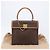 Céline CELINE Macadam Canvas Hand Bag PVC Leather Brown Gold - vista 12